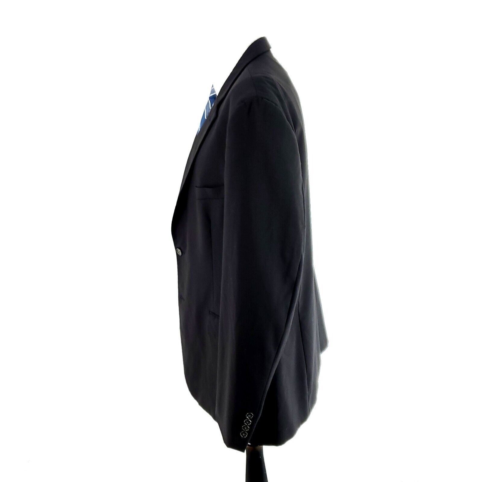 Nautica Nautica Wool Polyester 2 Button Blazer 46L Charcoal Black Ta Size 46L - 4 Thumbnail