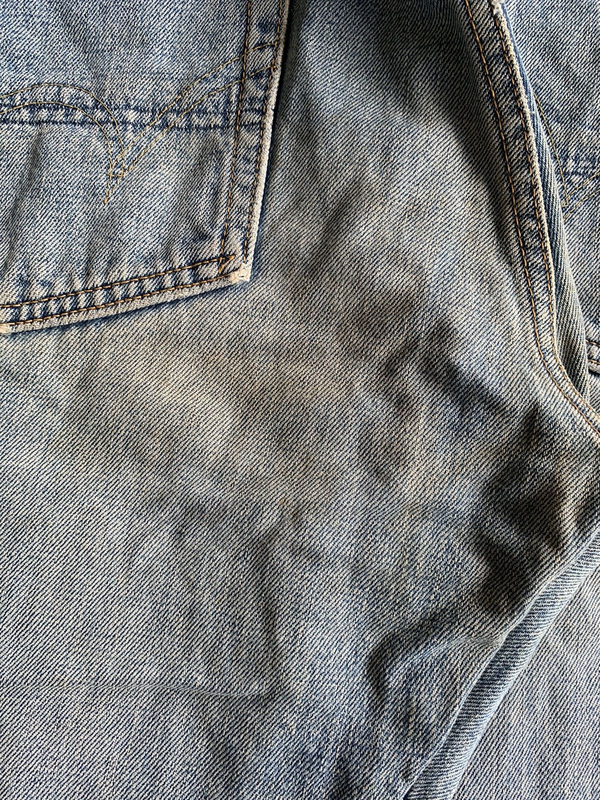 Kapital VINTAGE EDWIN 505 BAGGY SELVEDGE FADED DISTRESSED DENIM Size US 33 - 22 Thumbnail