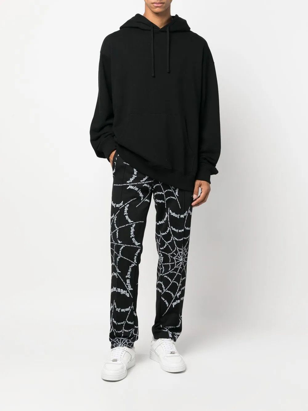 Palm Angels o1y0325 Logo Jogger & Sweatpant in Black/White Size US 34 / EU 50 - 5 Thumbnail