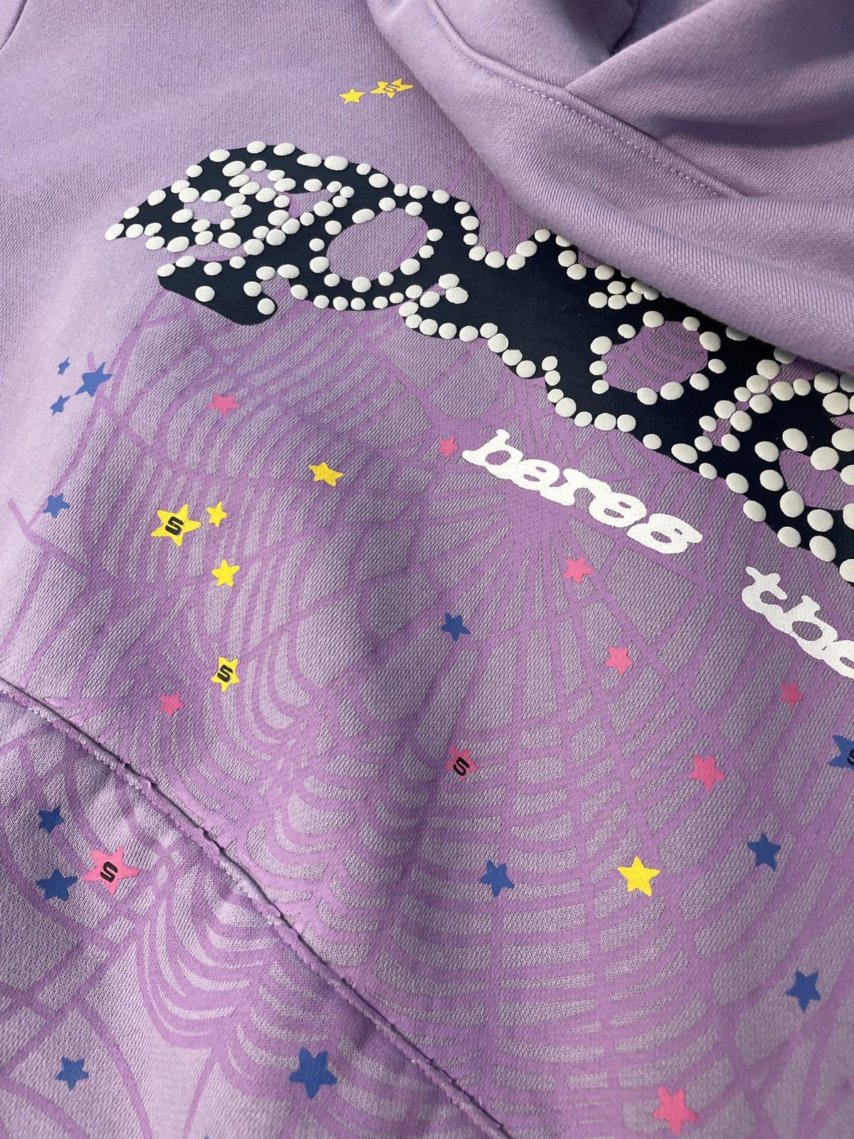 Vintage Purple Hoodie With Stars Size US L / EU 52-54 / 3 - 2 Thumbnail