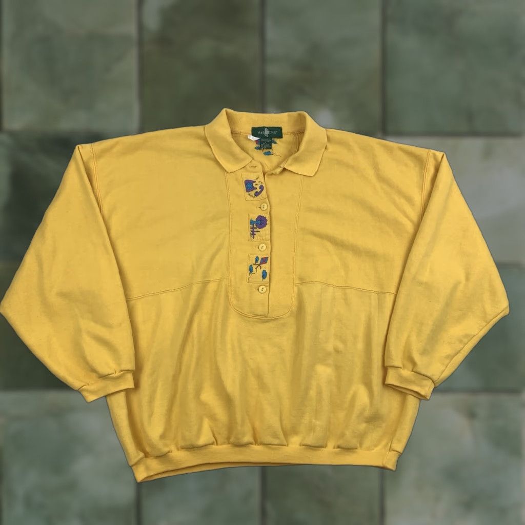 Vintage VINTAGE Hunt Club Shirt Womens Large Yellow Collared Button Up 90s Fun Outdoors Mens? Size L / US 10 / IT 46 - 1 Thumbnail