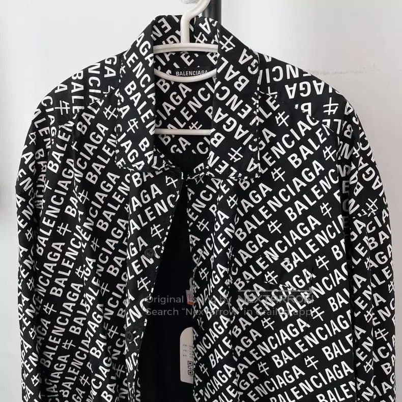 Balenciaga Balenciaga size 37 Cotton Logo all-over print long-sleeve Size US S / EU 44-46 / 1 - 2 Thumbnail
