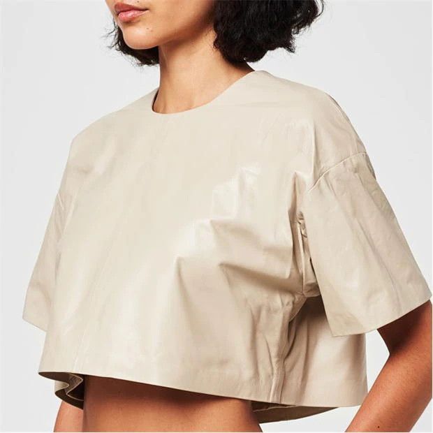 Amiri o1g2r1mq0824 Crop Tops in Light Khki Size M / US 6-8 / IT 42-44 - 3 Thumbnail