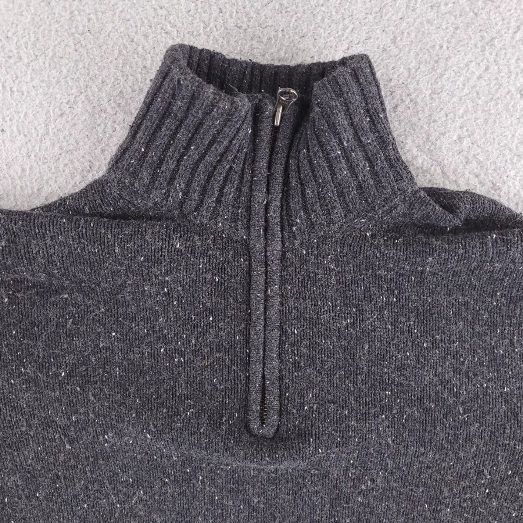 Gap Gap Sweater Mens Medium Gray Speckled Quarter Zip Pullover Knit Shirt Size US M / EU 48-50 / 2 - 4 Thumbnail