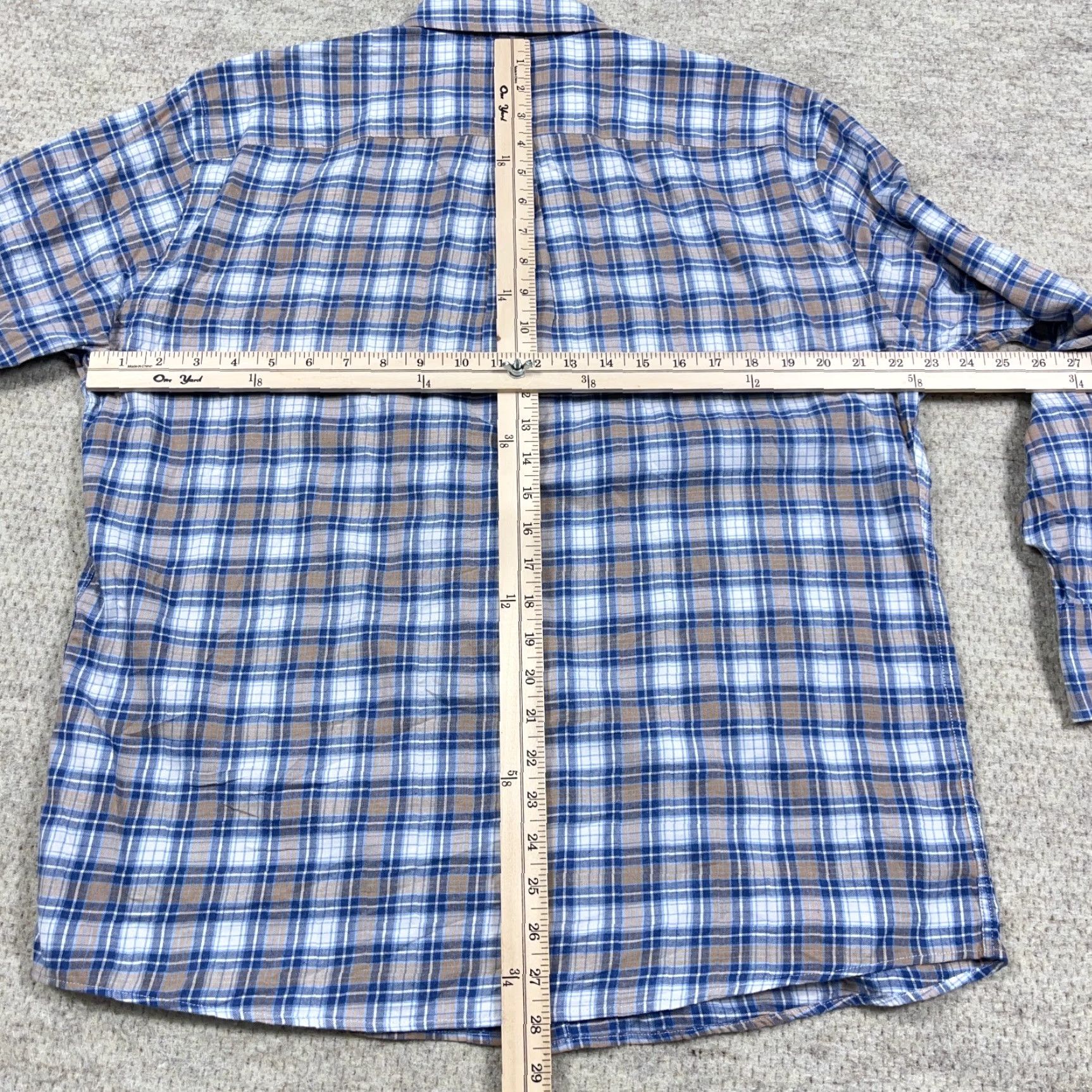 Peter Millar Peter Millar Shirt Men Large Blue Plaid Button-Up Lightweight Cotton Lyocell Nylon Spandex Casual Classic Size US L / EU 52-54 / 3 - 6 Thumbnail
