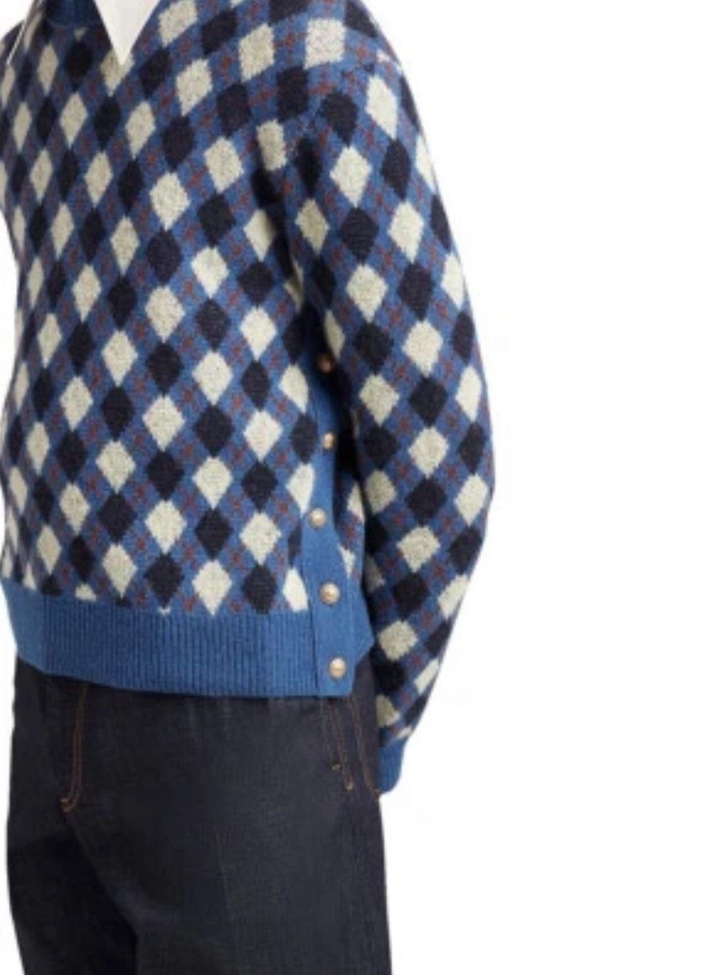 Wales Bonner Wales Bonner Williams Argyle Knit Sweater Size US XL / EU 56 / 4 - 2 Thumbnail
