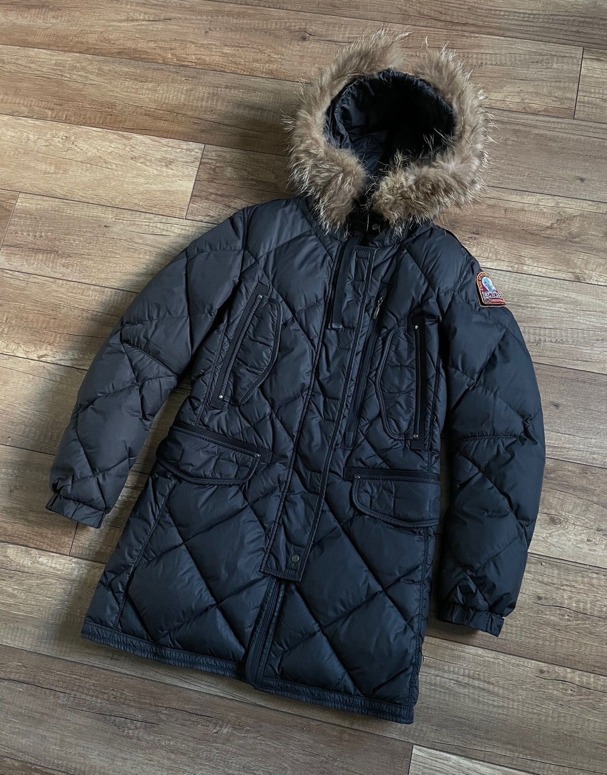 Parajumpers Parajumpers Womens Quilted Down Fur Hooded Parka Jacket Size S / US 4 / IT 40 - 1 Thumbnail