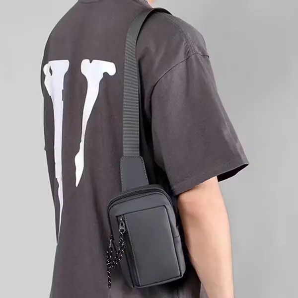 Japanese Brand Black Shoulder Carry Side Bag Zip Satchel Pack Tactical Size ONE SIZE - 2 Thumbnail