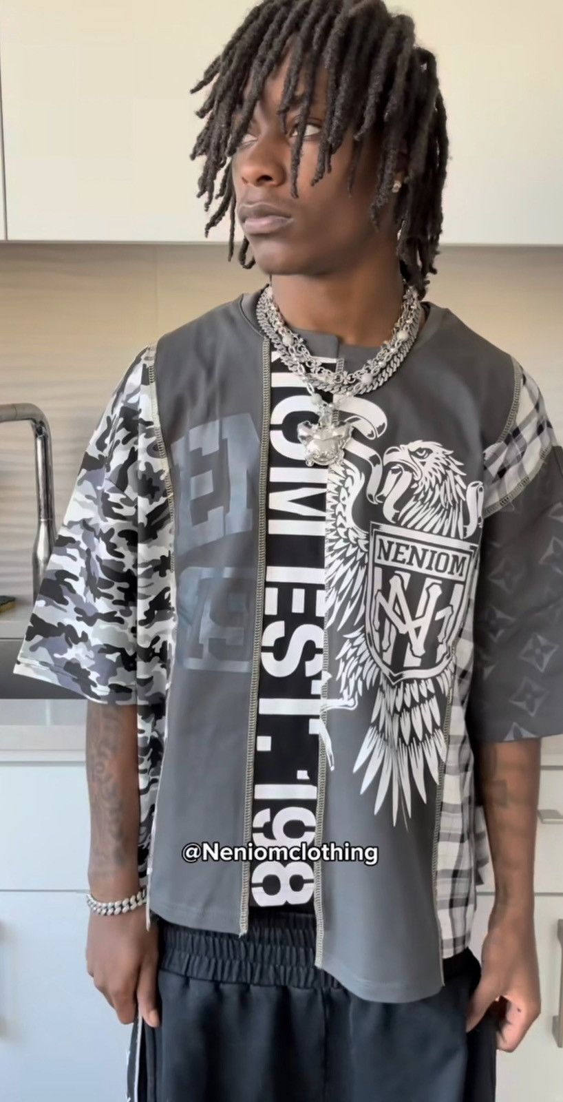 Other NENIOM 6 CHOICE UNEVEN BOXY SHIRT Size US L / EU 52-54 / 3 - 5 Thumbnail
