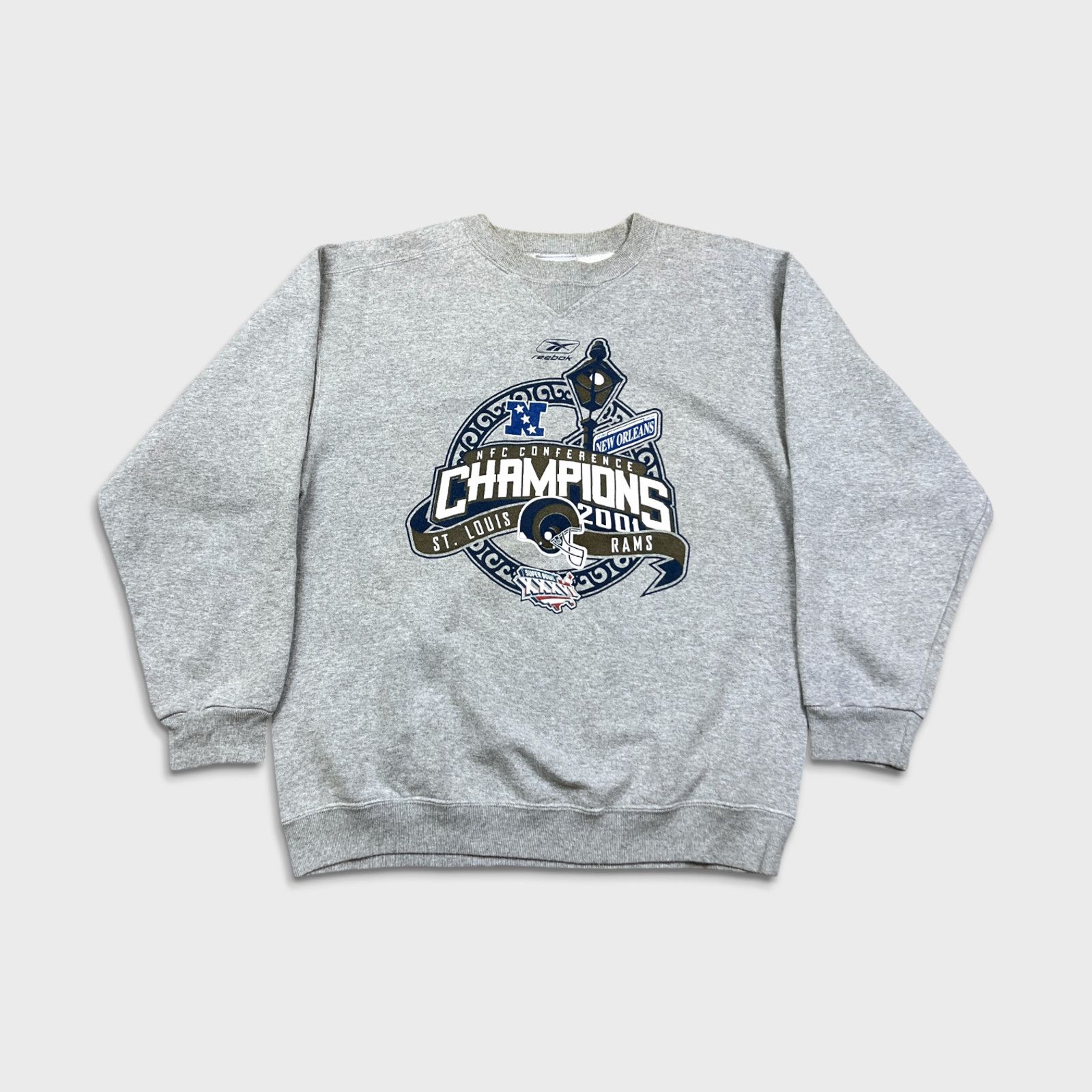 Reebok × Vintage 2001 Reebok St Louis Rams Sweatshirt Conference Champion Size US L / EU 52-54 / 3 - 1 Thumbnail