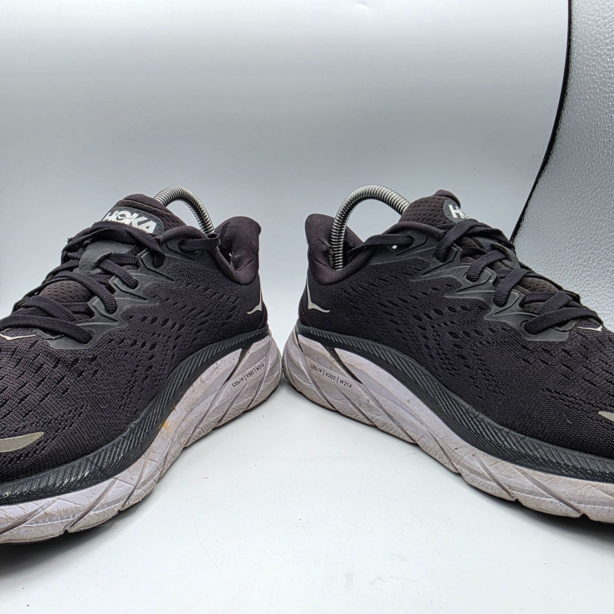 Hoka Hoka One One Clifton 8 Womens Size 8.5 Wide Black Running Sh Size US 8.5 / IT 38.5 - 3 Thumbnail