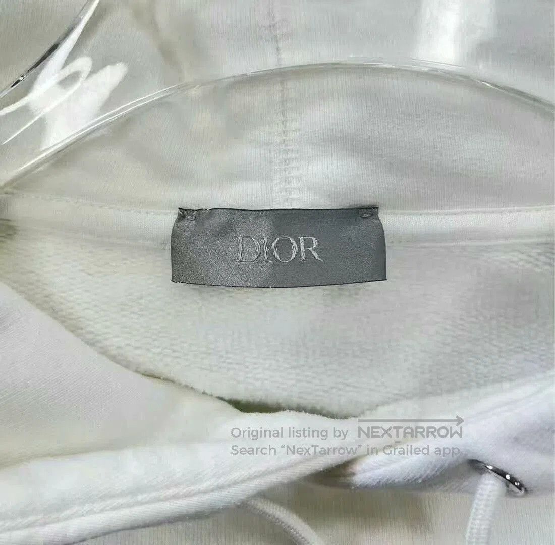 Dior Dior White Logo Hoodie Size M. Size US M / EU 48-50 / 2 - 2 Thumbnail