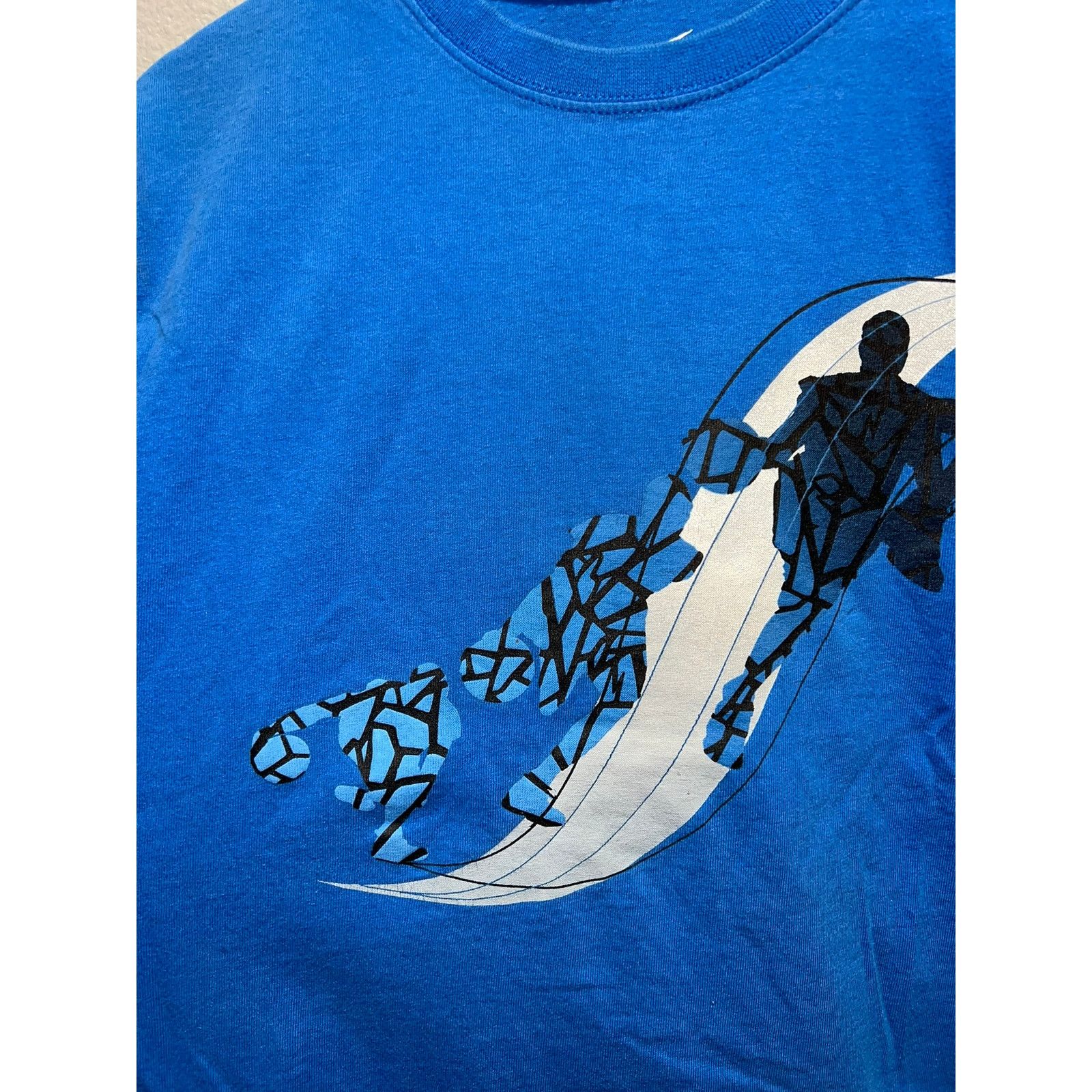 Nike Nike Basketball Shirt Blue Graphic Dunk Dunking Tee TORN M Size US M / EU 48-50 / 2 - 2 Thumbnail