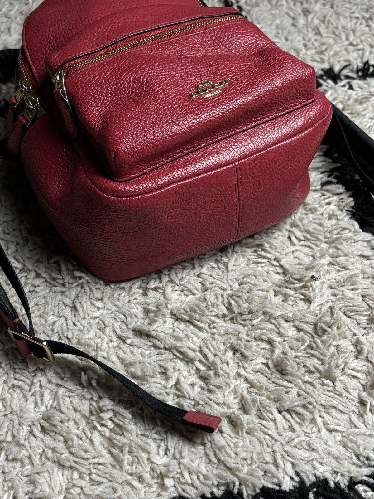Coach Coach Red Leather Charlie Backpack Size ONE SIZE - 5 Thumbnail