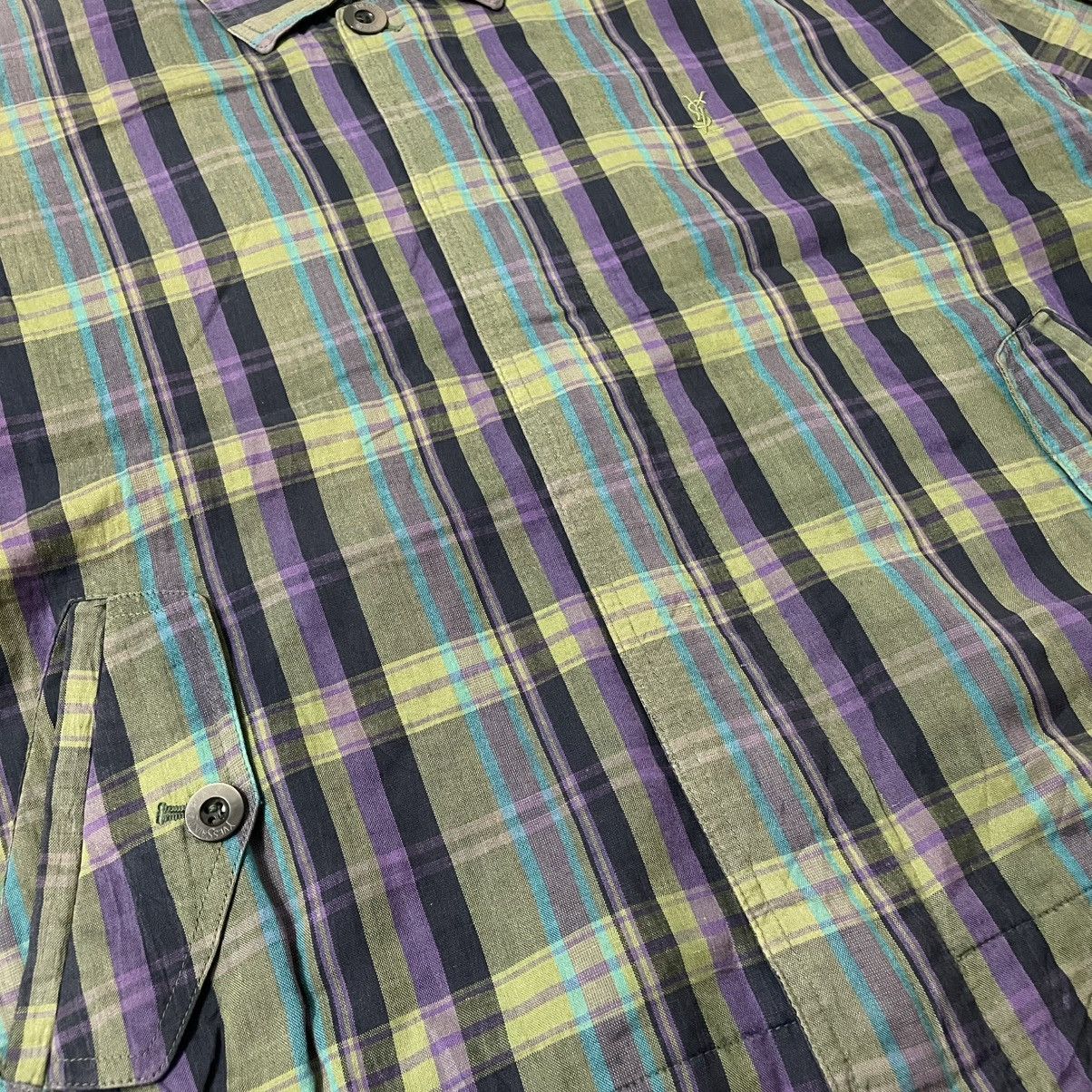 Yves Saint Laurent Vintage YSL Yves Saint Laurent Plaid Tartan Work Jacket Size US L / EU 52-54 / 3 - 4 Thumbnail