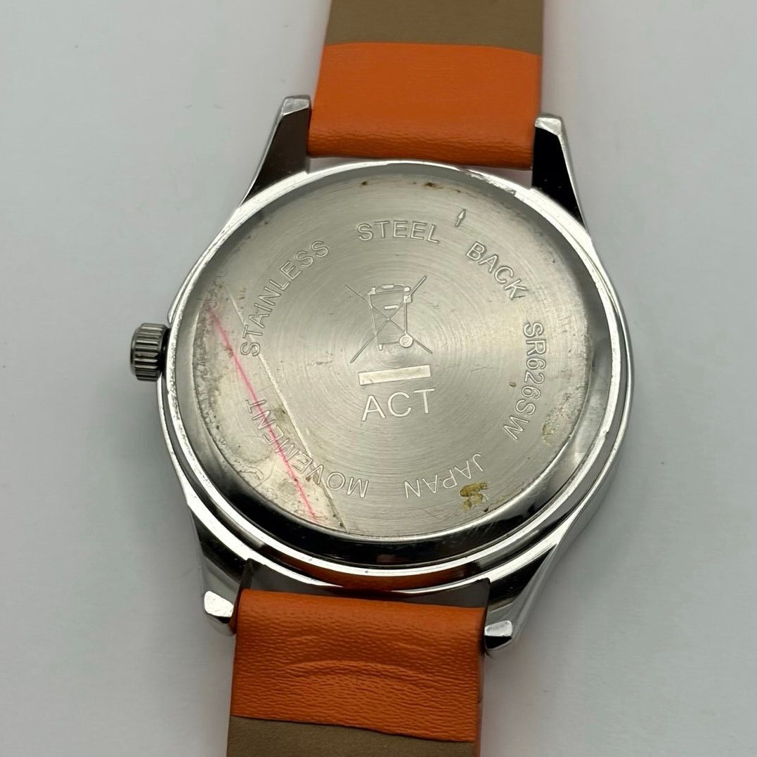 Other Silver & Orange Retro Men’s Watch Size ONE SIZE - 5 Thumbnail