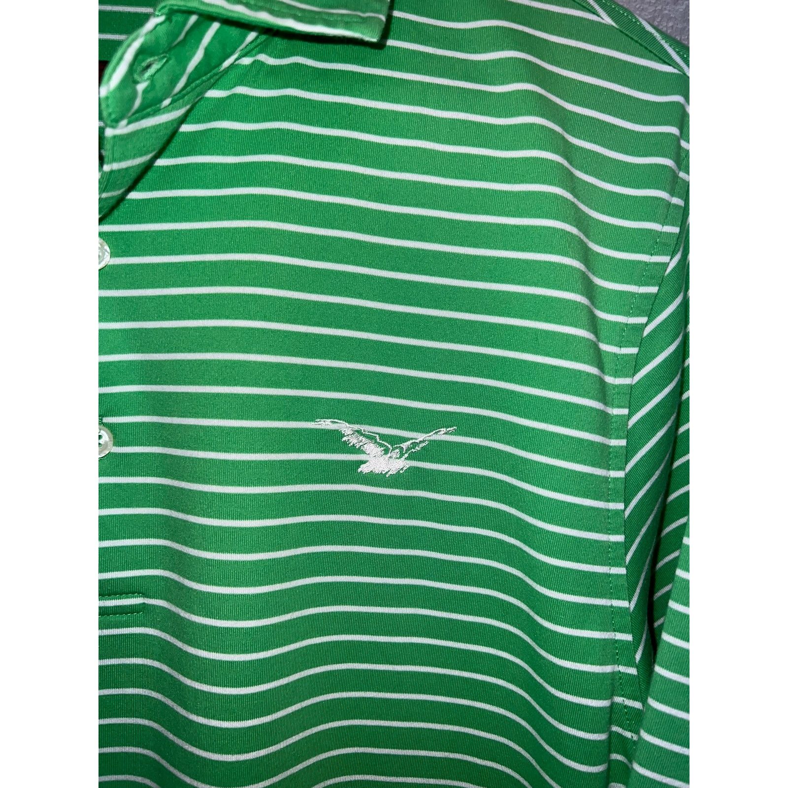 Vintage Vintage Martin Polo Shirt Green Striped Golf SS Eagle Medium Size US M / EU 48-50 / 2 - 3 Thumbnail