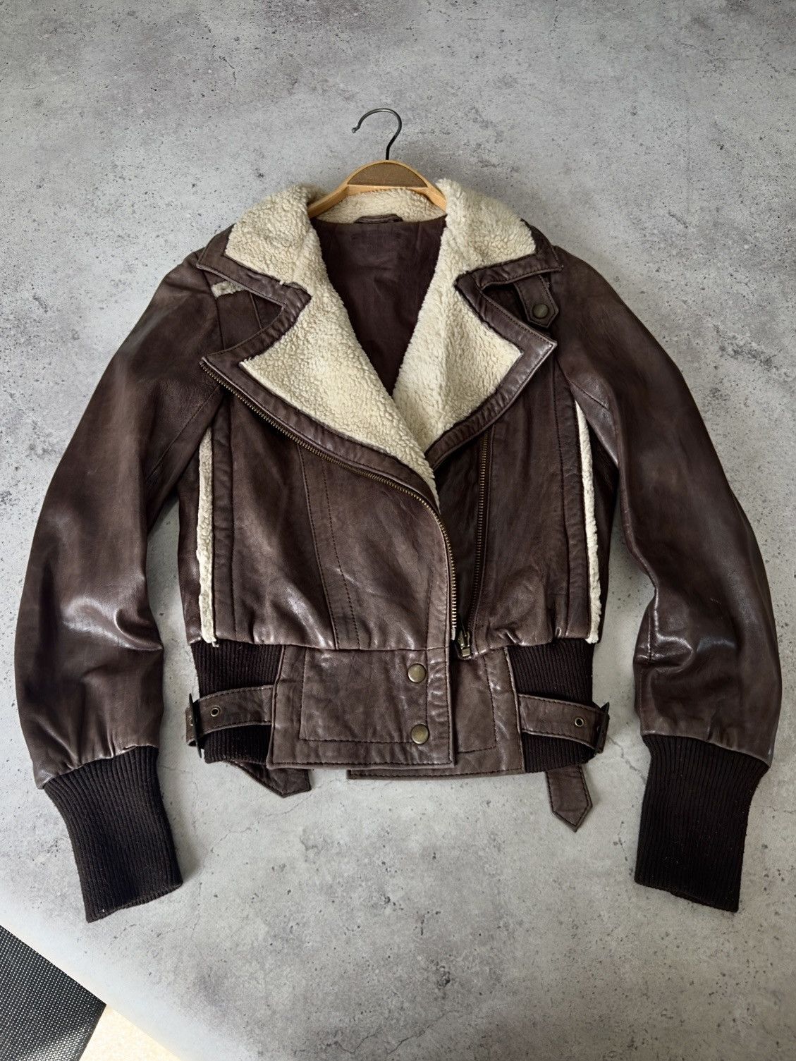 Rick Owens Vintage 00s Asymmetric Real Soft Leather Bomber Jacket Size US S / EU 44-46 / 1 - 3 Thumbnail