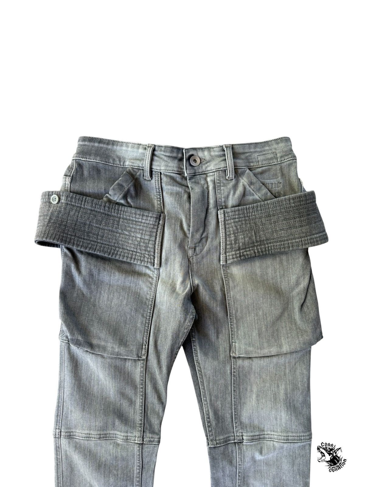 Rick Owens Rick owens denim creatch cargos Size US 27 - 3 Thumbnail