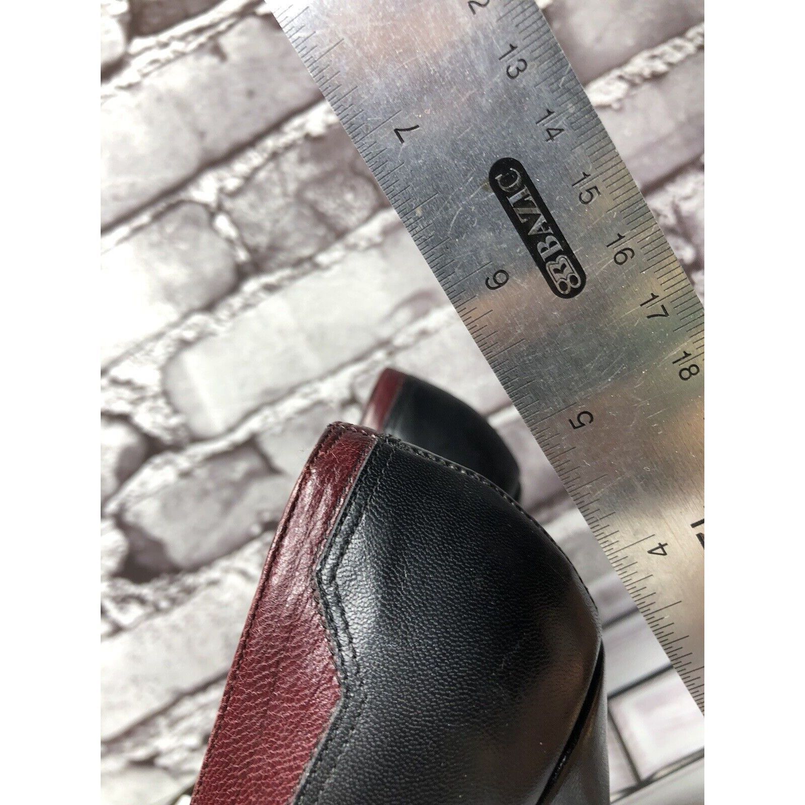 Other Bill Valentine VTG Burgundy Leather Slip On Classic Heels Wo Size US 7 / IT 37 - 15 Thumbnail