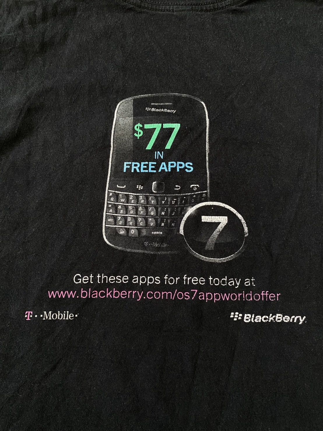 American Apparel × Apple × Vintage Vintage Y2K BlackBerry Promo Tee Size US M / EU 48-50 / 2 - 8 Thumbnail