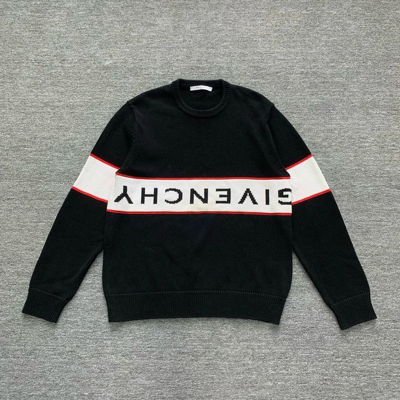 Givenchy Givenchy Black large logo sweater XL size Size US XL / EU 56 / 4 - 1 Thumbnail