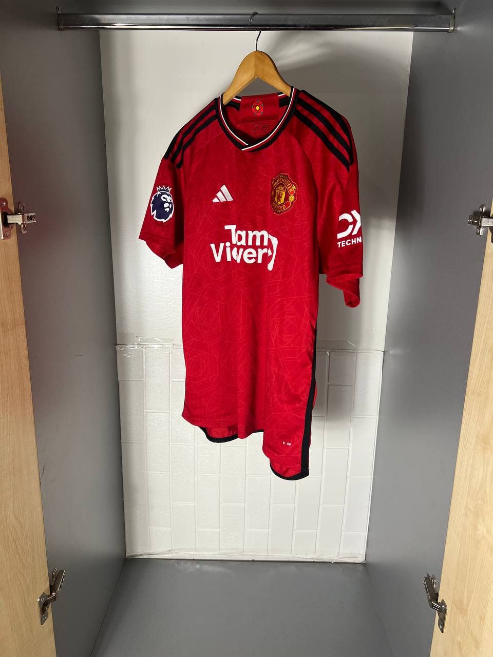 Vintage VERY RARE ADIDAS FC MANCHESTER UNITED ENGLAND SOCCER JERSEY Size US XXL / EU 58 / 5 - 2 Thumbnail