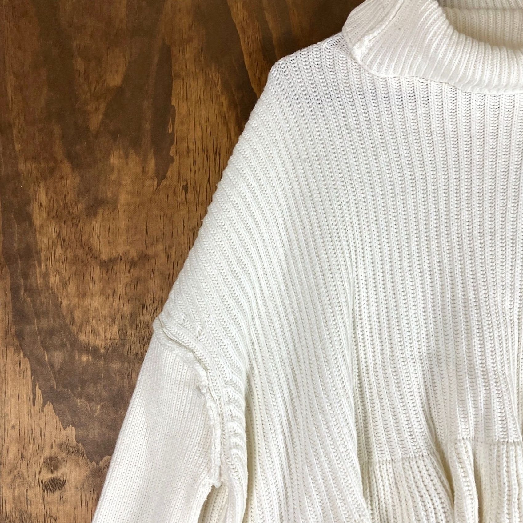 Free People Free People Sweater White Layer Cake Cowl Neck Peplum Cotton Blend Small Women Shirt Size S / US 4 / IT 40 - 4 Thumbnail