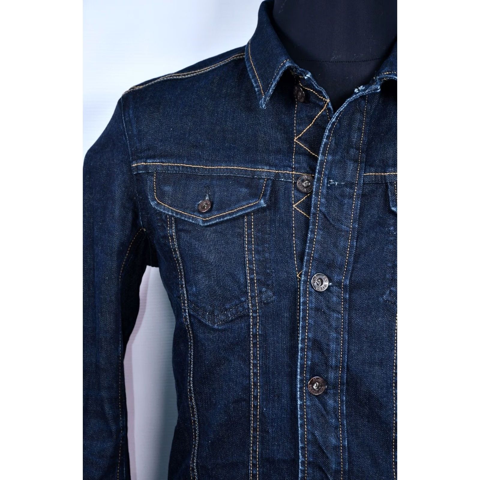 Diesel Diesel JYMPOS Denim Jacket Men L Blue Slim 99% Cotton 1% Elastane Button Closure Casual Jacket Size US L / EU 52-54 / 3 - 5 Thumbnail