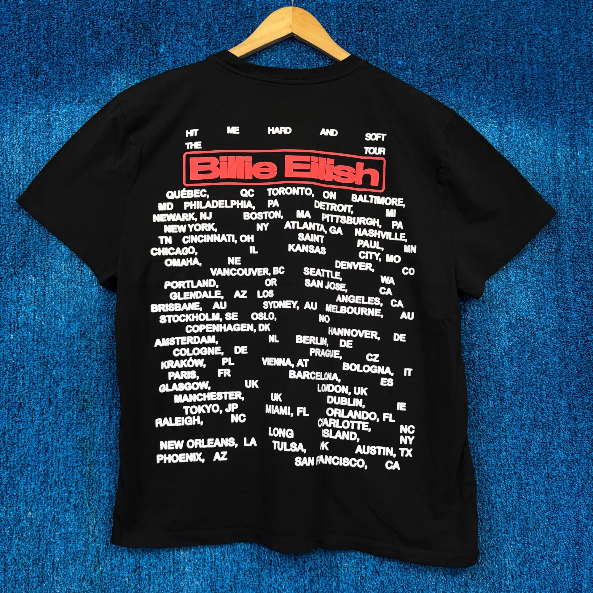 Billie Eilish Billie Eilish Hit Me Hard and Soft The Tour Stops Pop Tee XL Size US XL / EU 56 / 4 - 3 Thumbnail