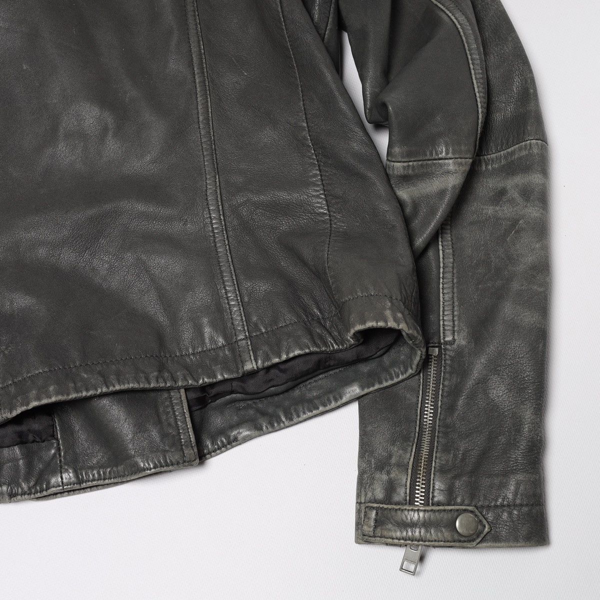 Allsaints Allsaints Cargo Biker Leather Jacket Faded Moto Size M / US 6-8 / IT 42-44 - 11 Thumbnail