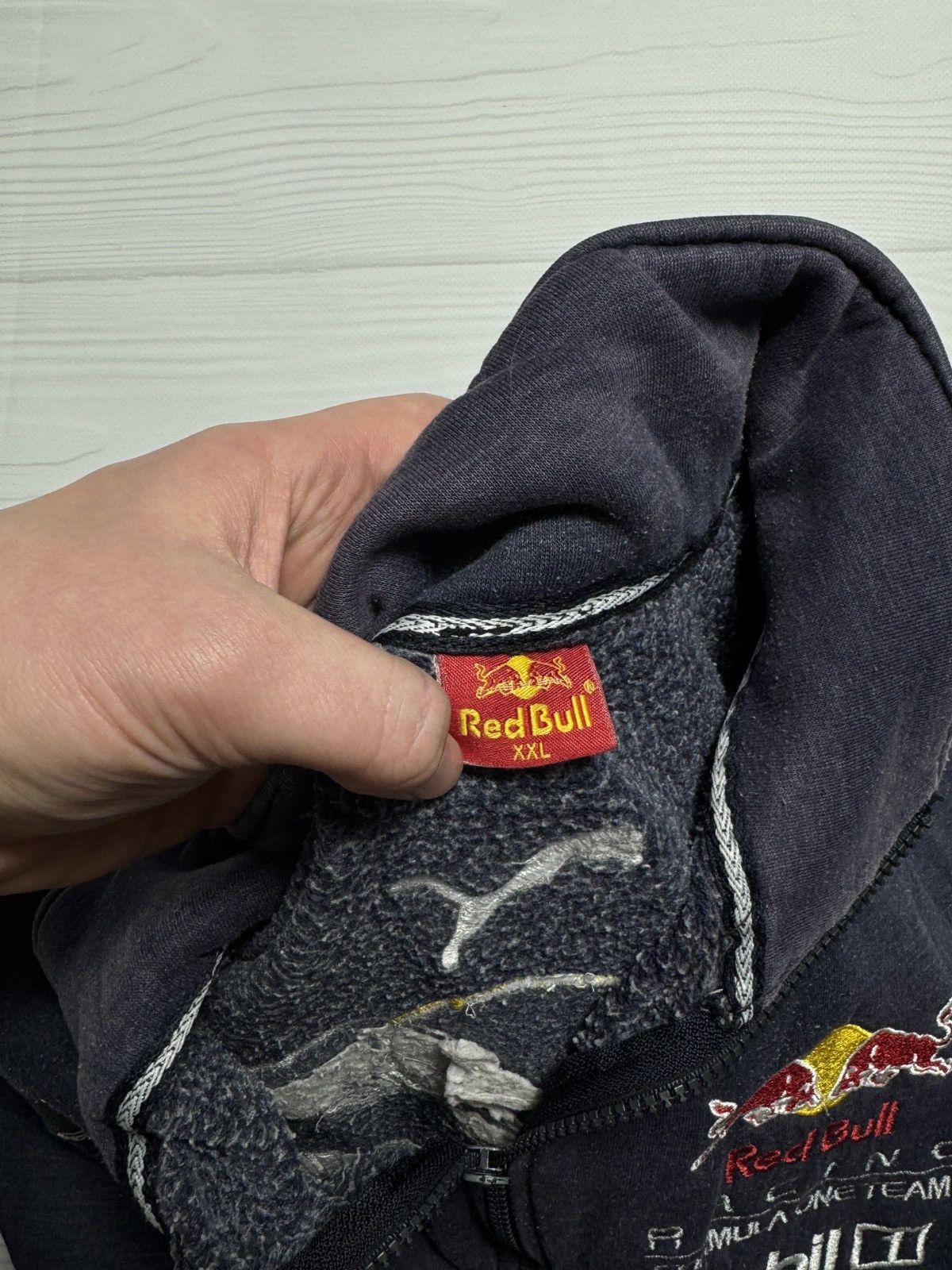 Red Bull Vintage 90s Faded Zip Bomber Red Bull Size US M / EU 48-50 / 2 - 7 Thumbnail