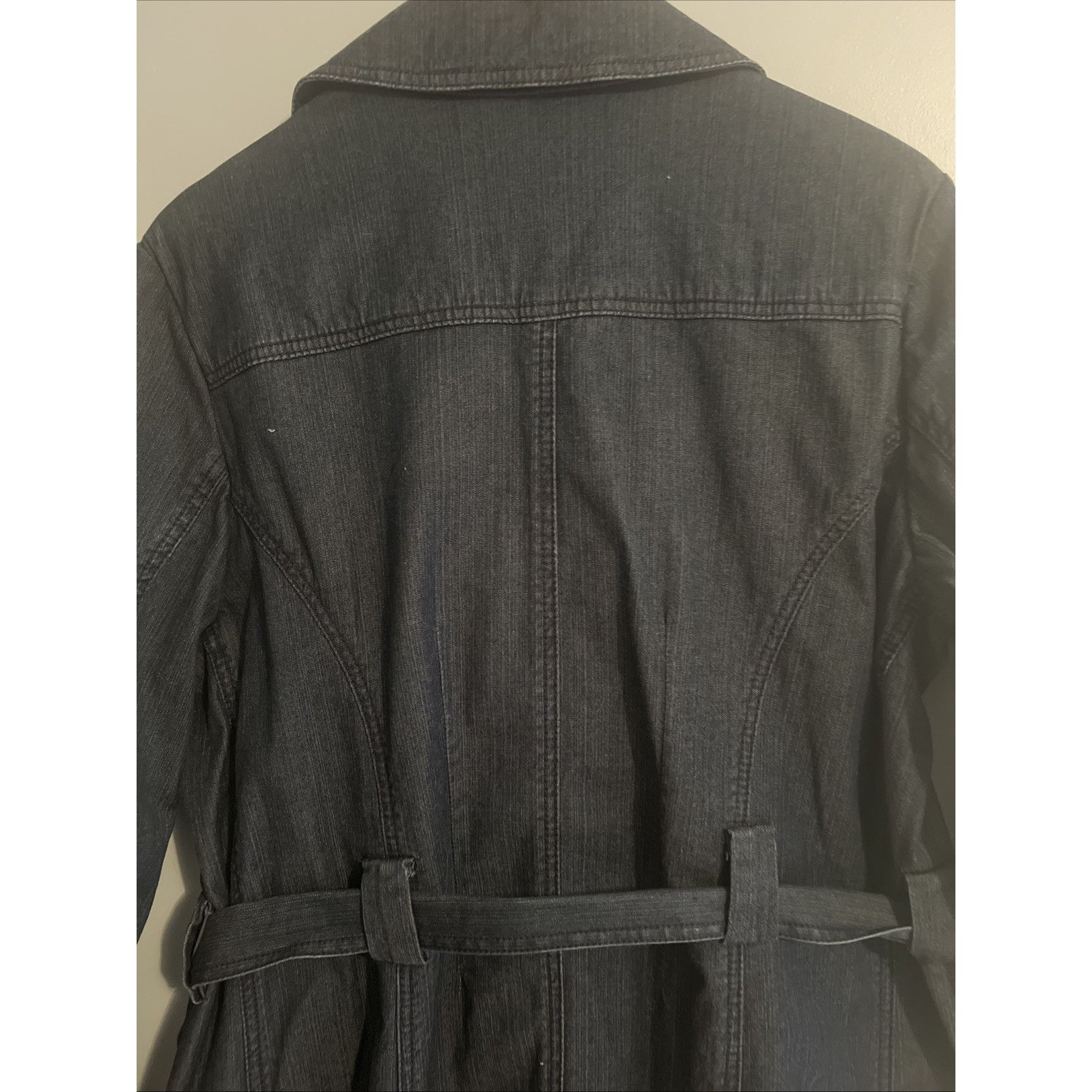 Avenue Avenue Jeans Denim Trench Coat - Women's Size 14/16 Cotton Size XXL / US 16-18 / IT 52-54 - 6 Thumbnail