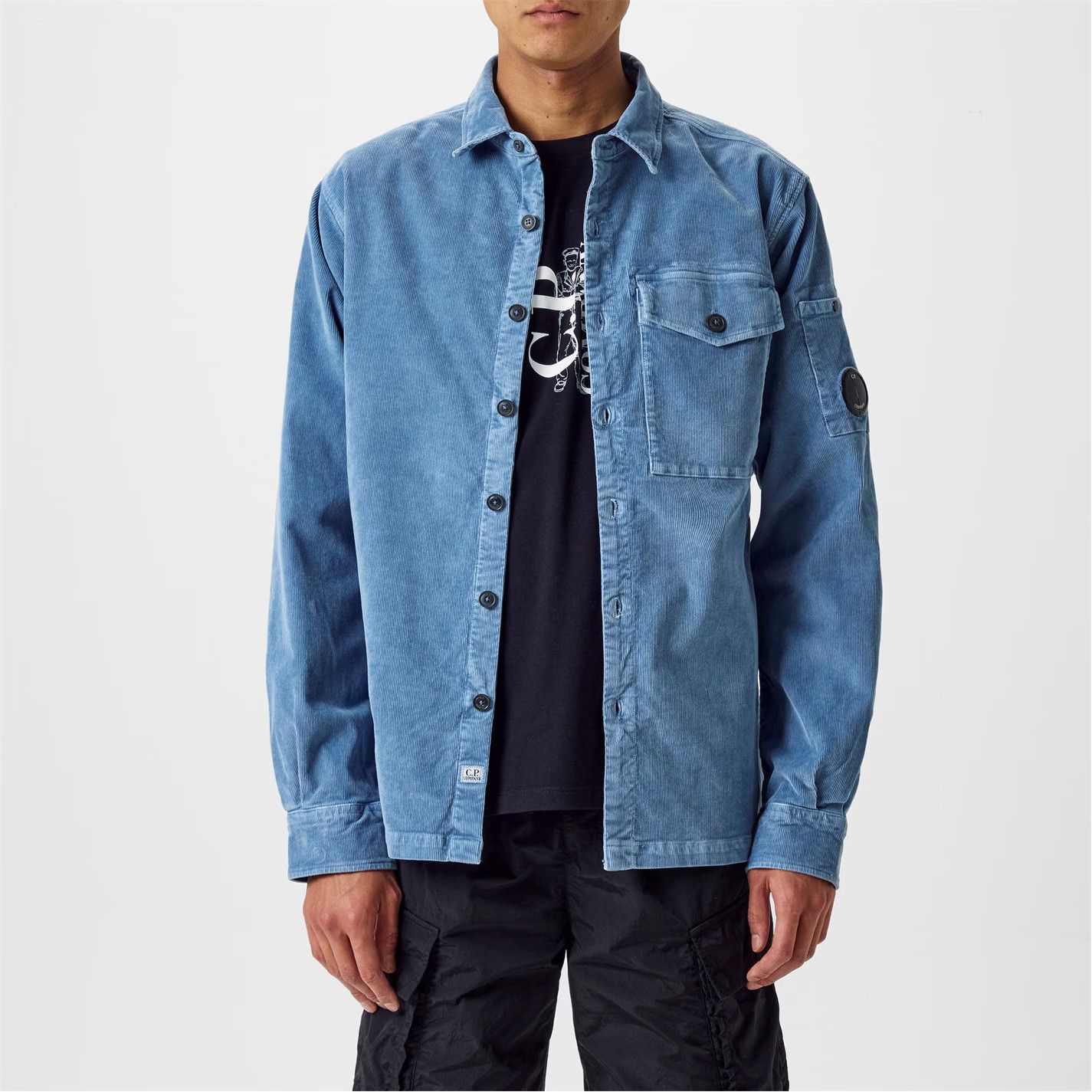 C.P. Company o1g2r1mq0426 Corduroy Shirt in Blue Size US XS / EU 42 / 0 - 3 Thumbnail