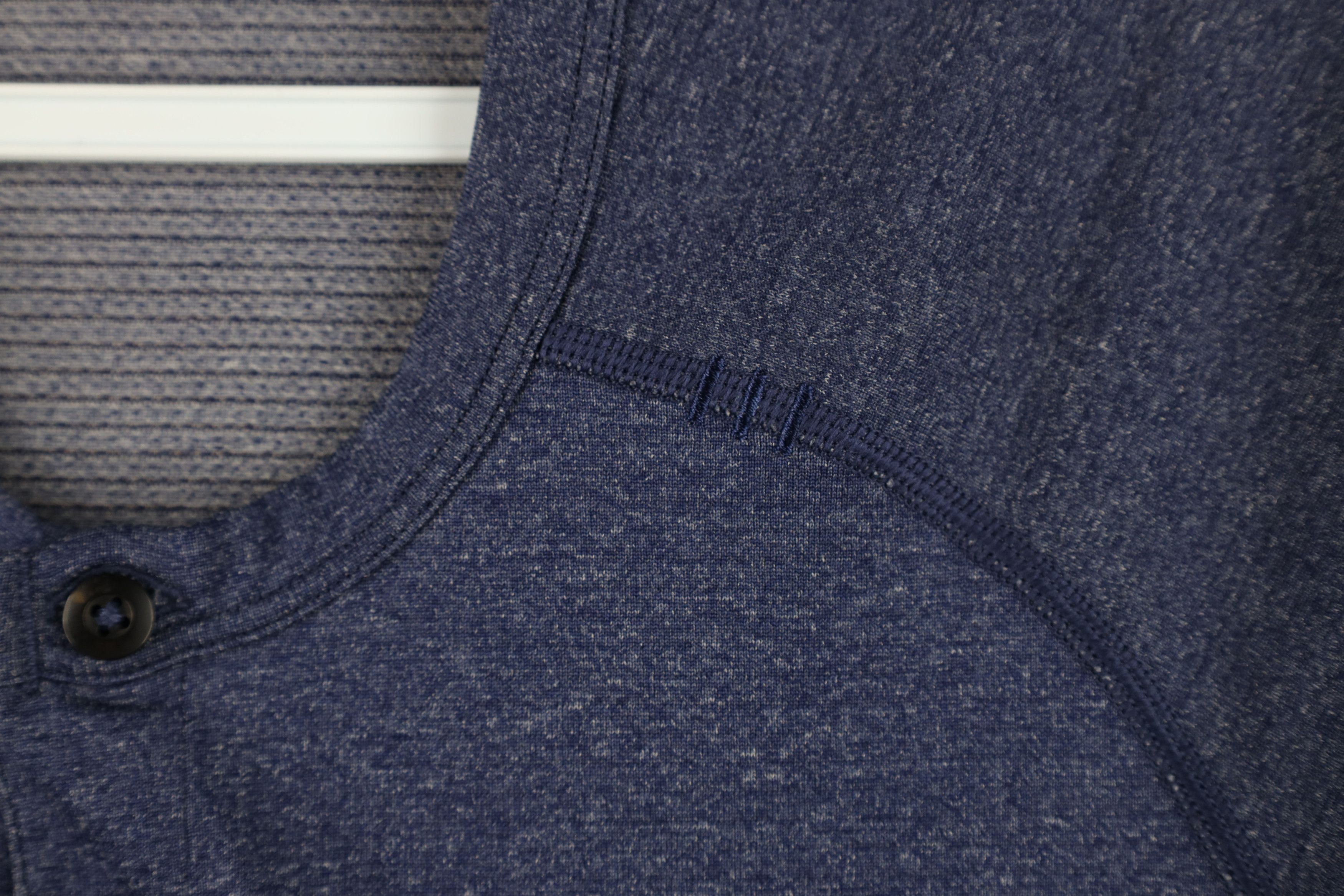 Lululemon Lululemon Vent Tech Short Sleeve Henley T-Shirt Heather Blue Size US S / EU 44-46 / 1 - 5 Thumbnail