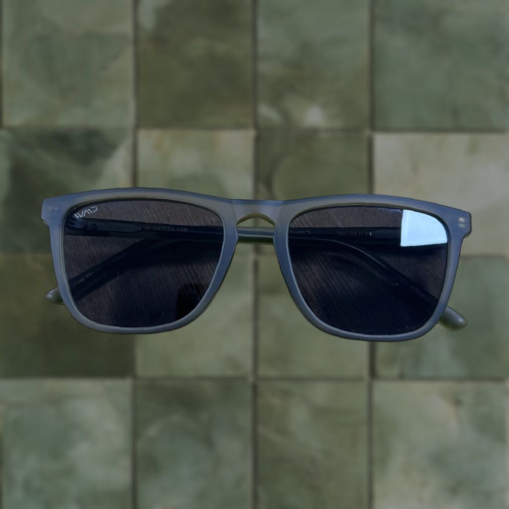 Vintage Wmp Wesley Square Polarized Sunglasses 1024 Green Gray W 54-20-148 Men’S Square Sunglasses Polarized Mens 1024 Green Gray Wmp Sunglasses