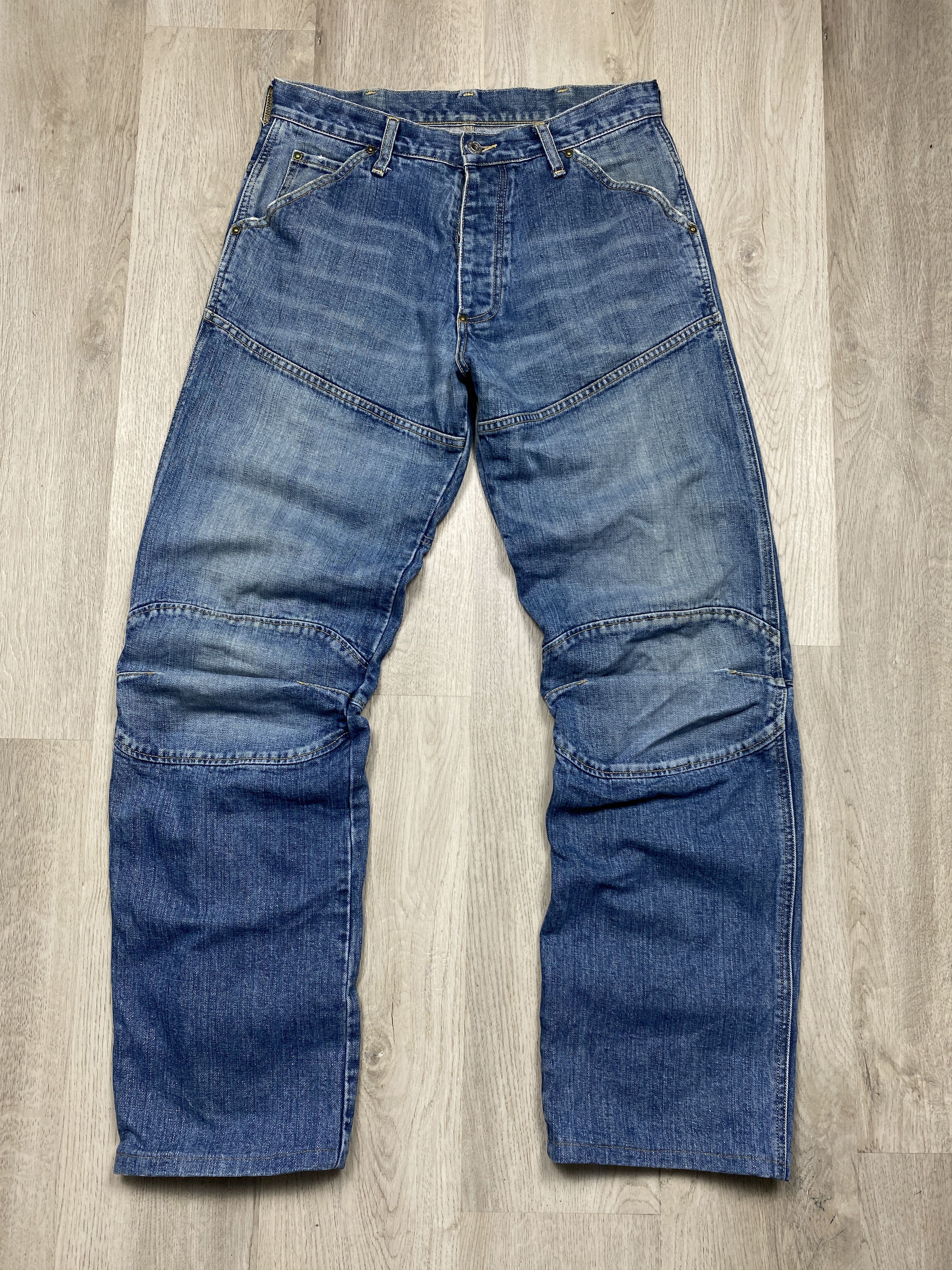 G-Star G Star Raw Vintage Mens Elwood Denim Pants Jeans Double Knee Size US 31 - 1 Thumbnail