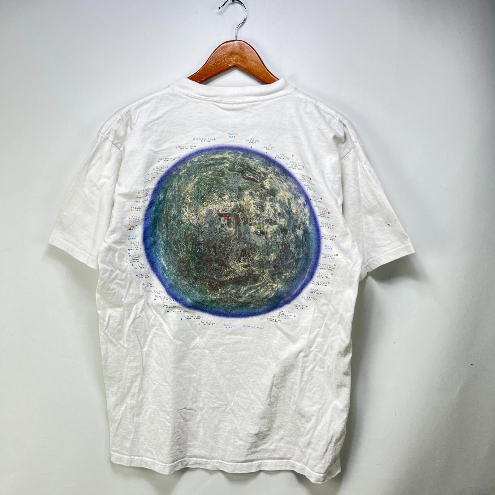 Vintage Vintage 90s Jerusalem Hebrew Jewish Israel T Shirt Large Size US L / EU 52-54 / 3 - 1 Thumbnail