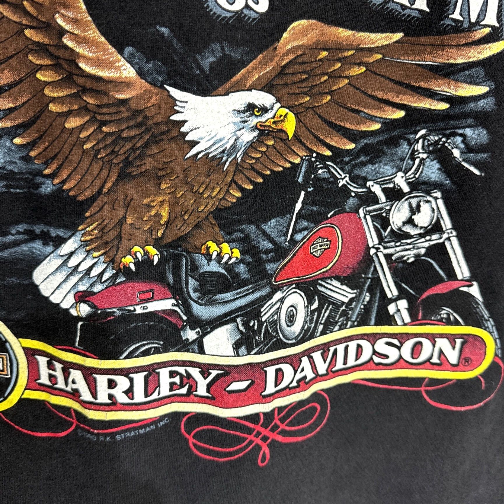 VINTAGE Harley-Davidson 1990s Graphic Tee Unisex L Black Short Sleeve Grunge