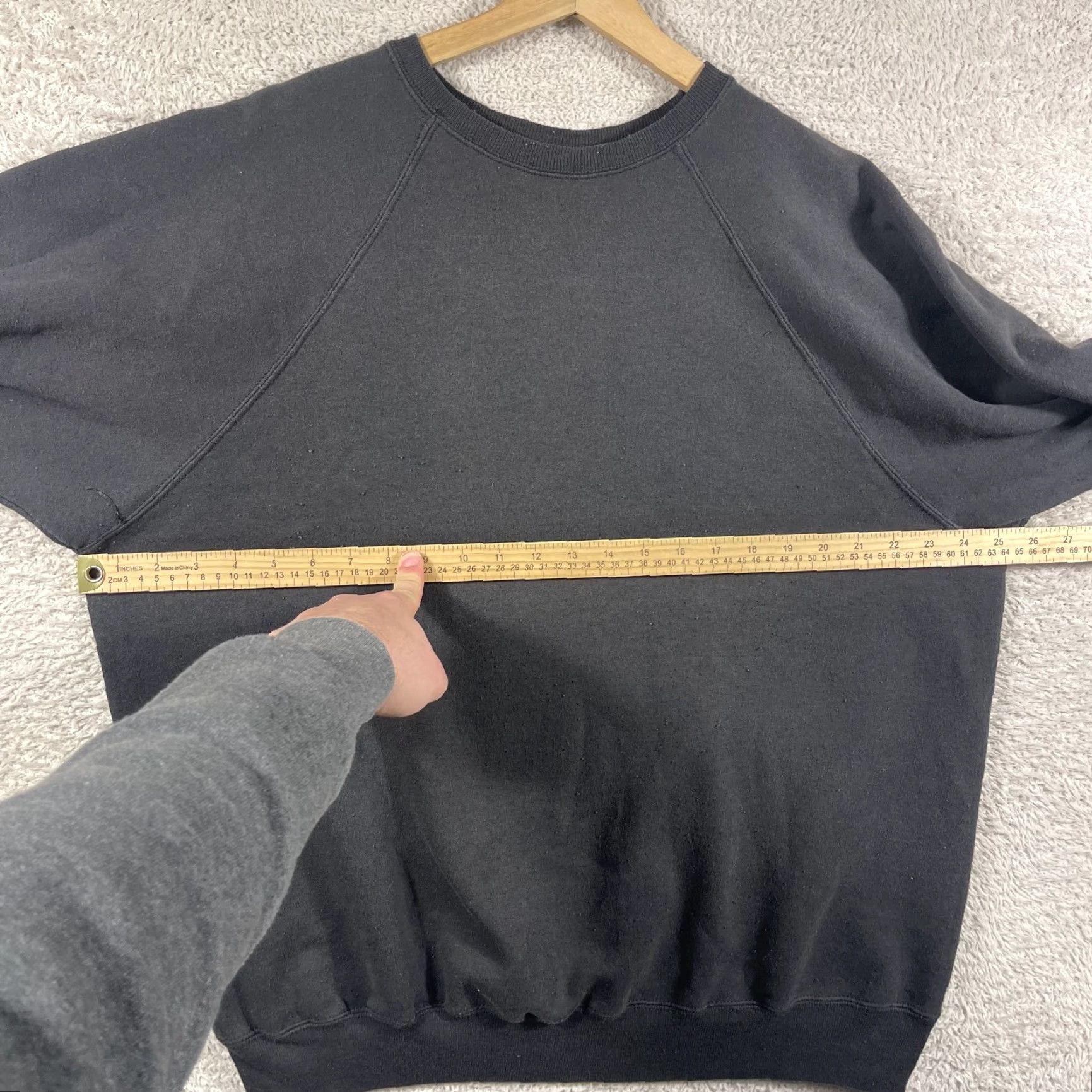 Vintage VINTAGE Just My Size Sweatshirt Crewneck Raglan 1X Women Black 90s Y2K Activewear Pullover Crewneck Cotton Polyester Blends Plus Size Size XL / US 12-14 / IT 48-50 - 5 Thumbnail