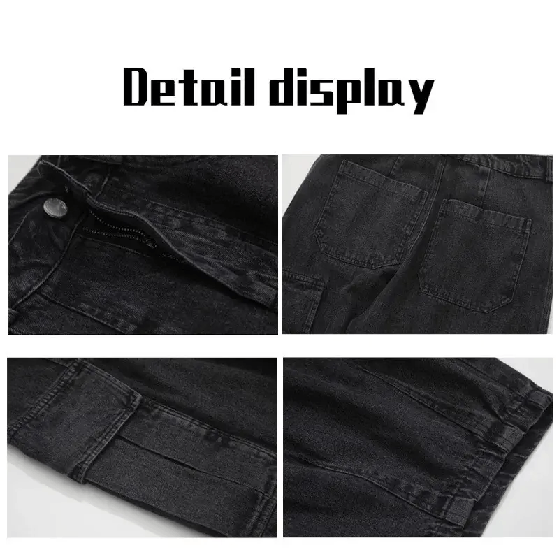 Japanese Brand × Vintage Baggy Black Cargo Pants Jeans Hip Hop Harajuku Y2k Retro Size US 30 / EU 46 - 4 Thumbnail