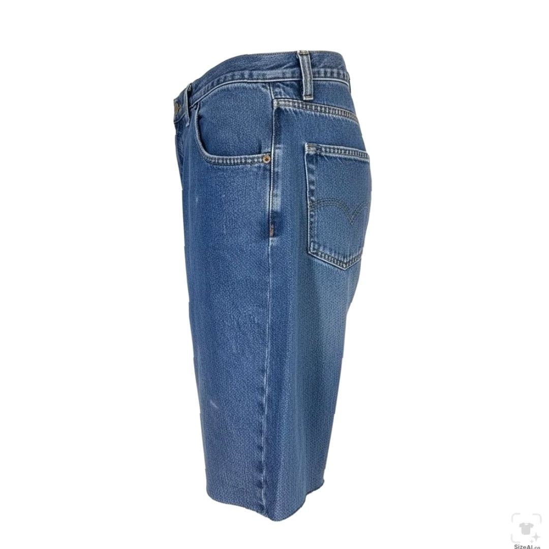 Carhartt Carhartt Shorts Mens 38 Blue Bermuda Relaxed Fit 7 Inseam Denim 5-Pocket Short Casual Workwear Distressed Logo Bullion Blue Size US 38 / EU 54 - 3 Thumbnail