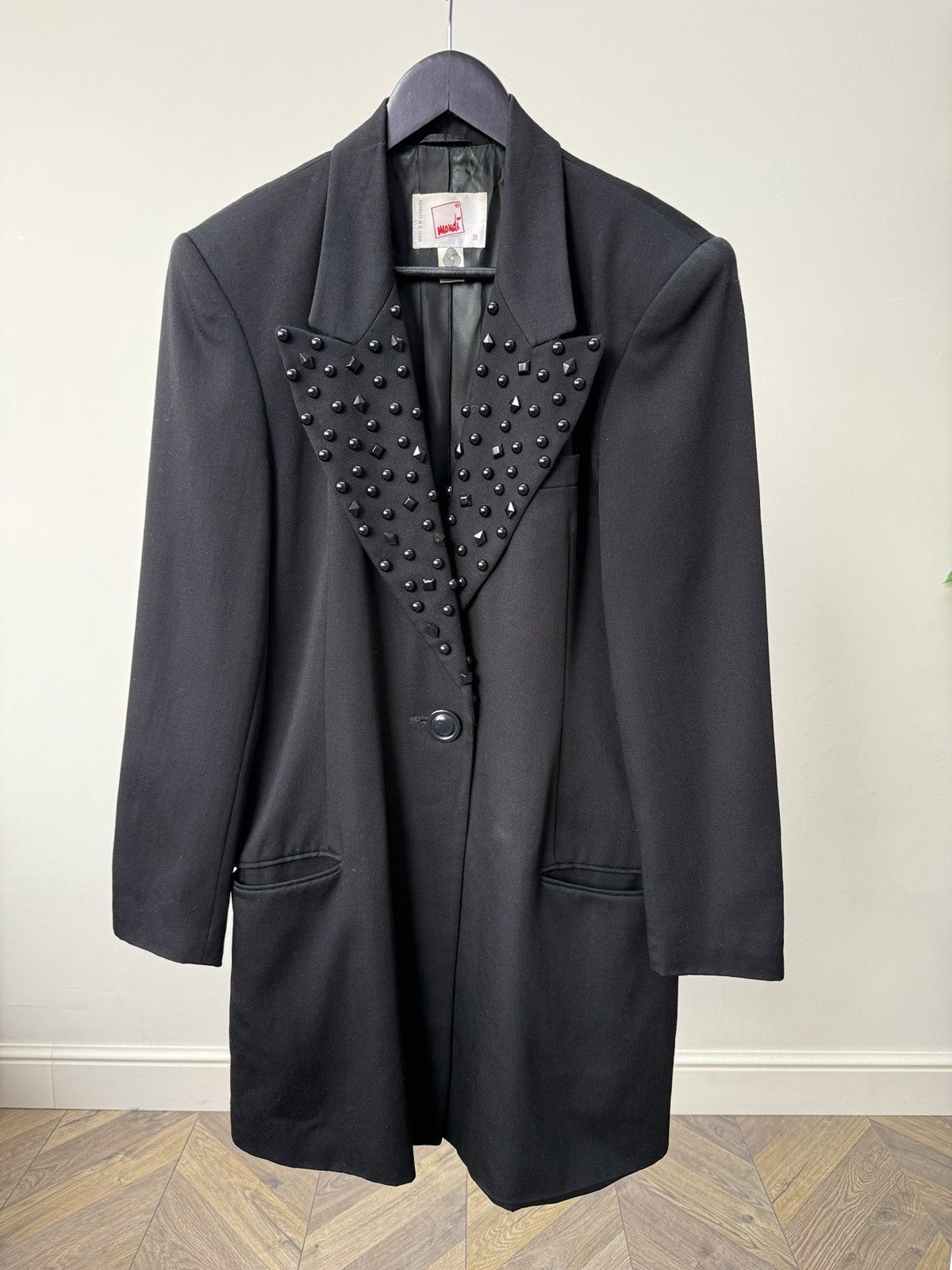 Other Vintage Mondi Wool Blazer Women’s Gothic Embellished Jacket Size XS / US 0-2 / IT 36-38 - 2 Thumbnail