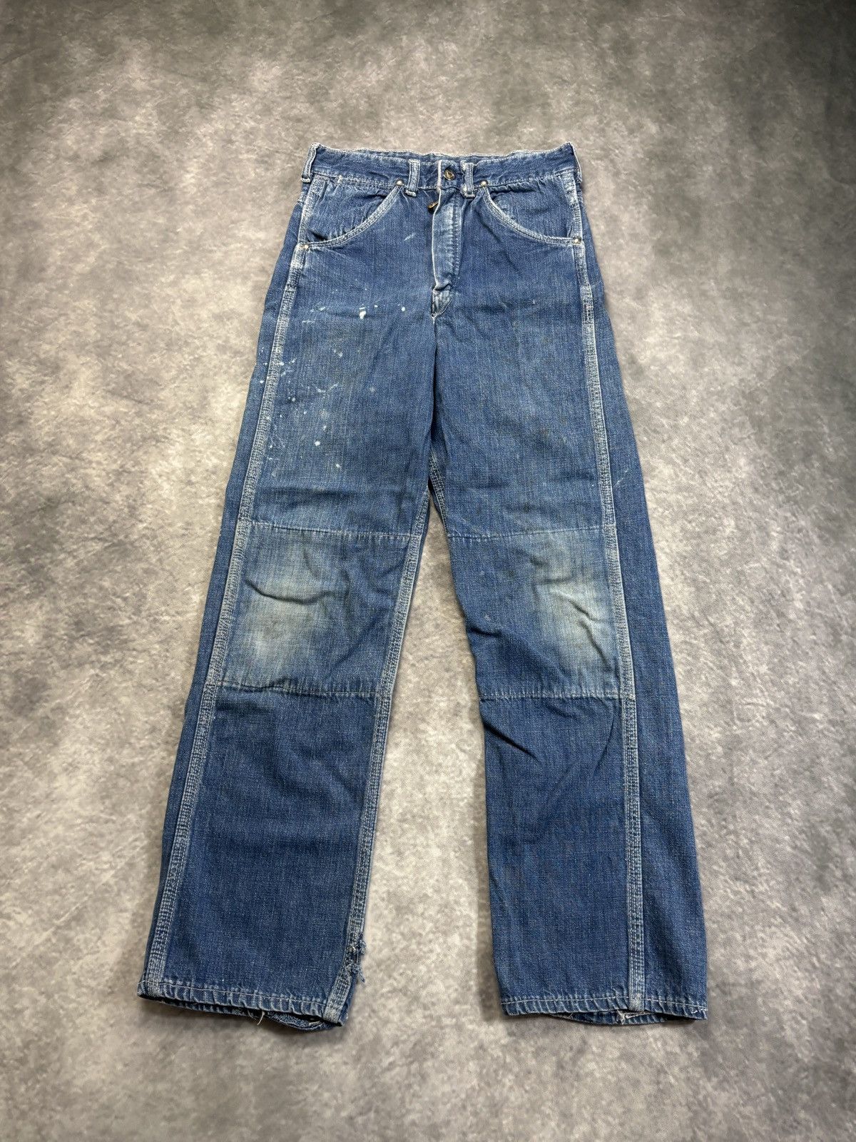 Sears × Vintage True Vintage Work Denim Double Knee Jeans 1960s 1970s Carpen Size 24" / US 00 / IT 34 - 14 Thumbnail
