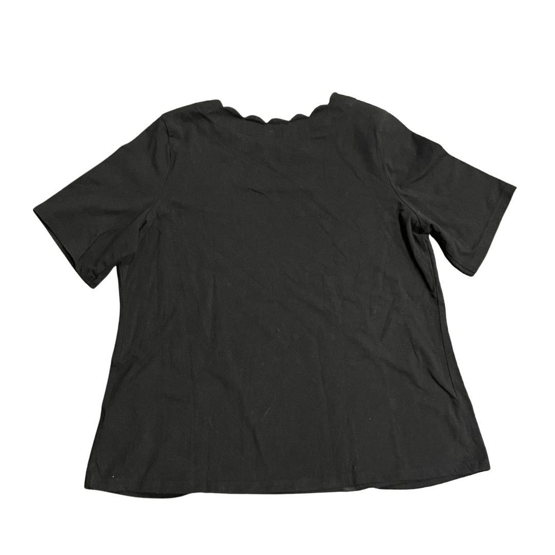 Denim & Co. Essentials Short Sleeve Jersey Shirt Pedal Neck SZ 1X Casual Size XL / US 12-14 / IT 48-50 - 2 Thumbnail