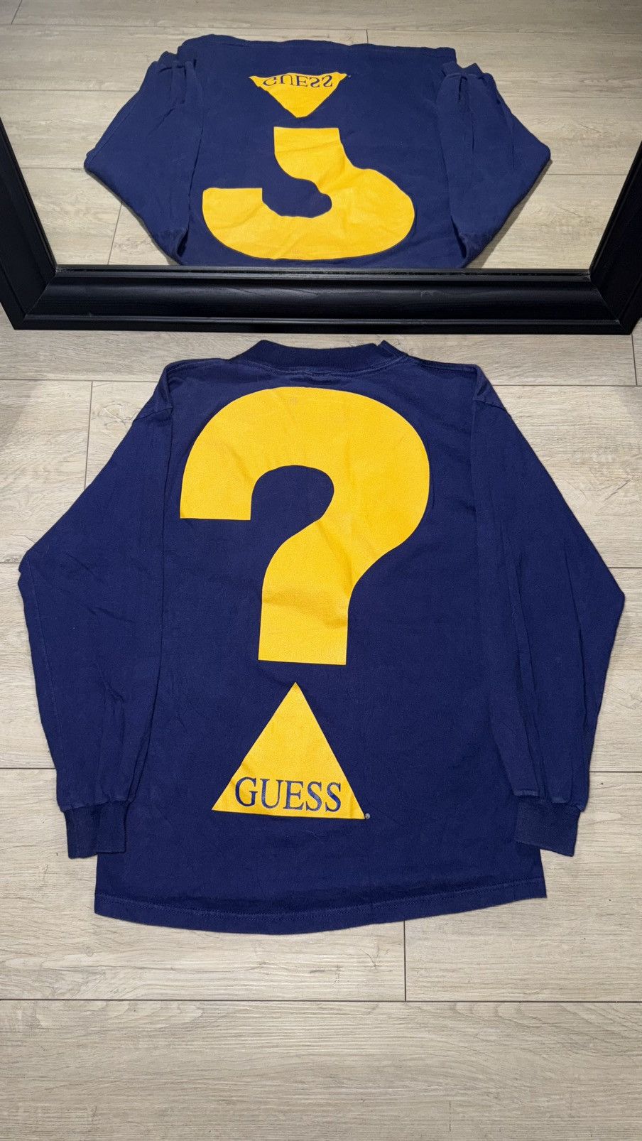 Guess Vintage / Y2K New 1990s Guess Big Question Mark LogoSpellOut Size US M / EU 48-50 / 2 - 1 Thumbnail