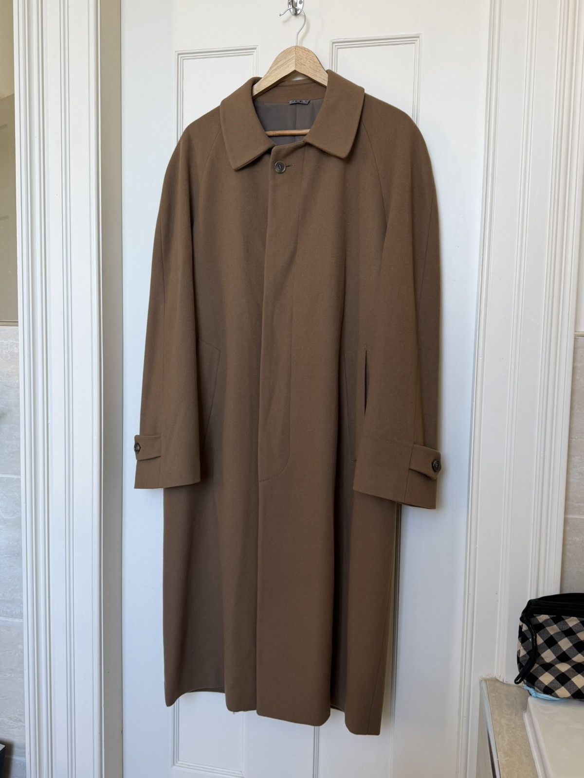 Fendi FENDI Vintage Balmacaan Wool Brown Overcoat Size US XL / EU 56 / 4 - 1 Thumbnail
