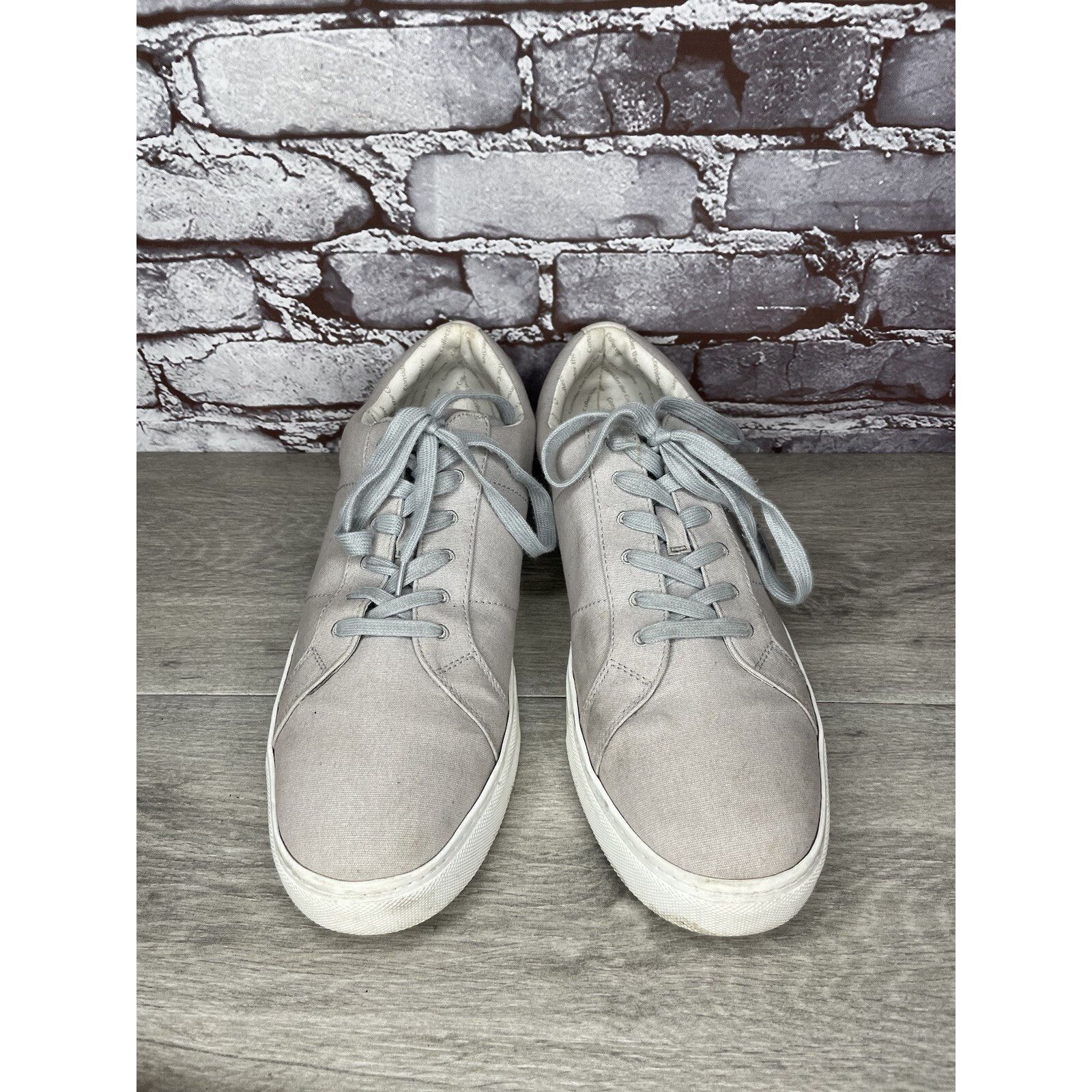 Greats Greats Gray Canvas Fabric Lace Up Low Casual Sneakers Shoes Size US 12 / EU 45 - 17 Thumbnail