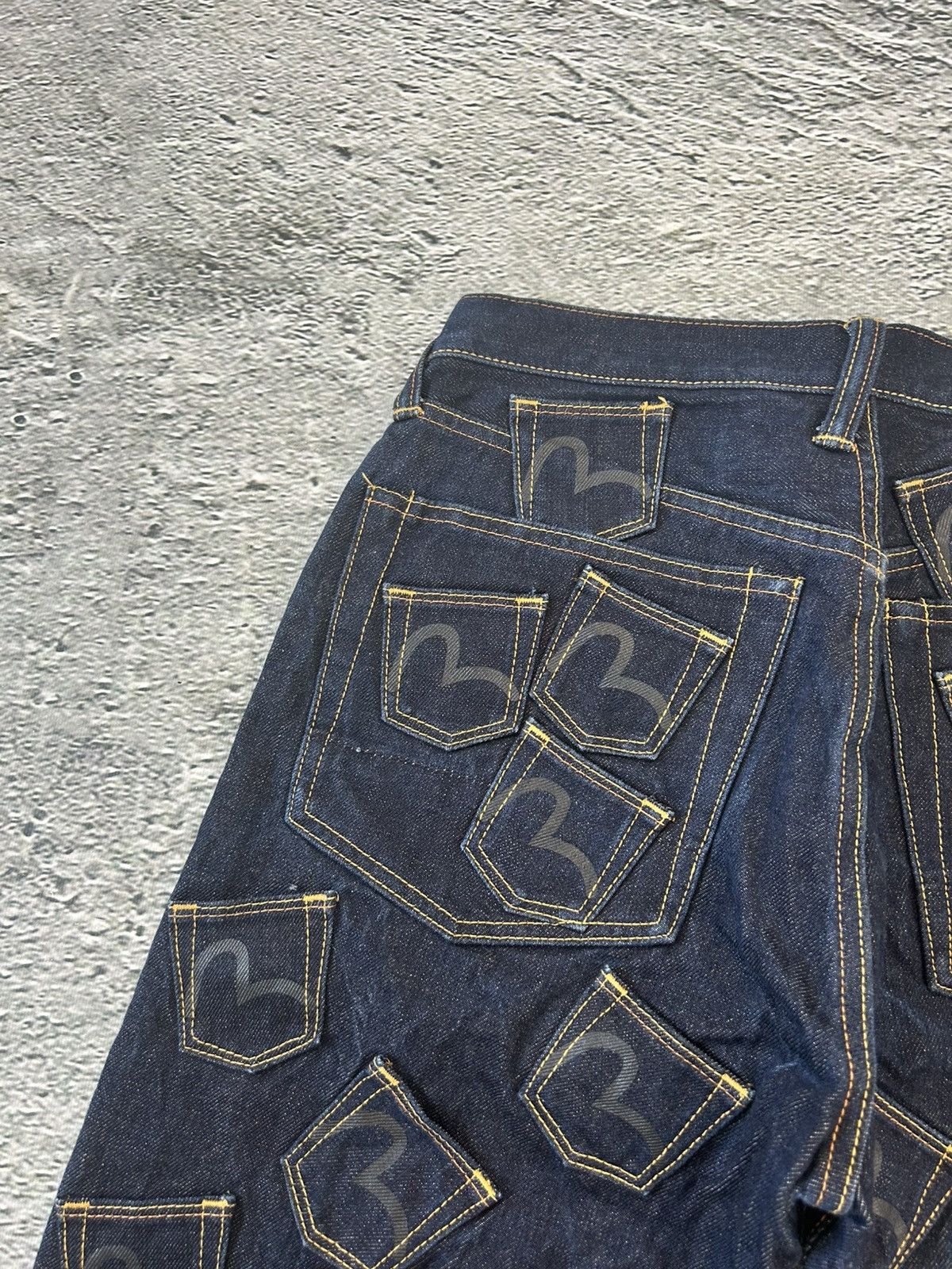 Evisu Evisu multipocket jeans front logo rare sample black Size US 28 / EU 44 - 4 Thumbnail