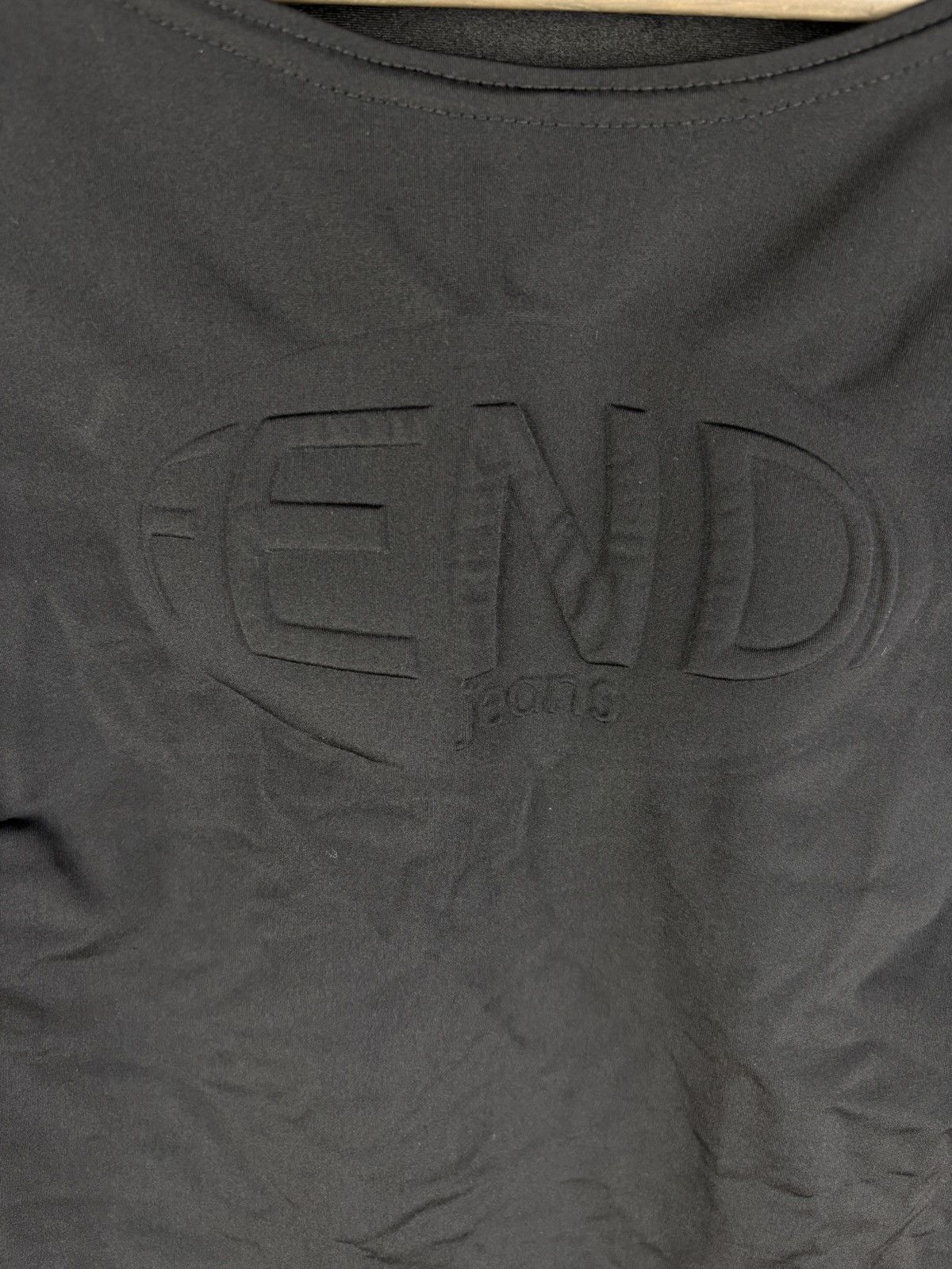 Fendi Vintage Fendi Jeans Women's Stretch Long Sleeve Black Blouse Size M / US 6-8 / IT 42-44 - 3 Thumbnail